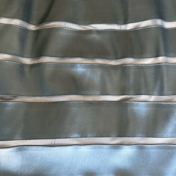 Betsy Adam Dress Black Nude Strapless Vegan Leather - short - size 4 - Picture 5 of 6